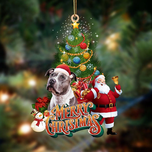 Pitbull 4 Christmas Tree&Dog Hanging Ornament, Christmas Tree Decoration, Car Ornament Accessories, Christmas Ornaments 2023