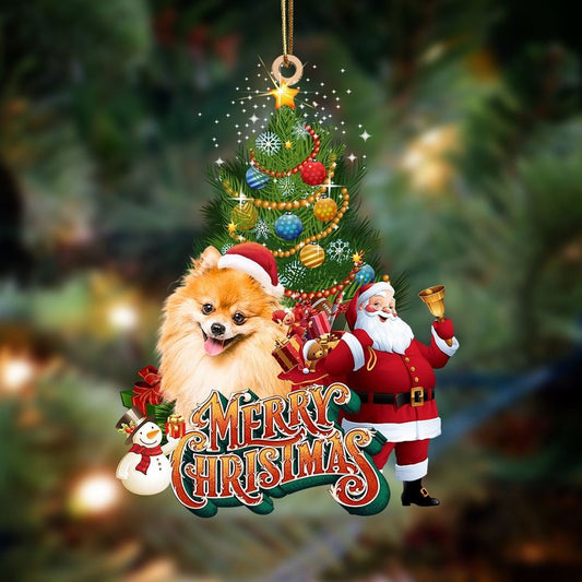 Pomeranian Christmas Tree&Dog Hanging Ornament, Christmas Tree Decoration, Car Ornament Accessories, Christmas Ornaments 2023