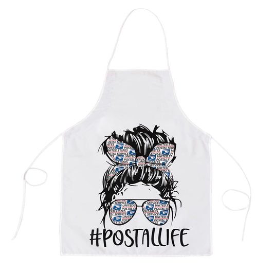 Postallife Mothers Day Mail Carrier Postal Worker Mailwoman Apron, Mother's Day Apron, Funny Cooking Apron For Mom