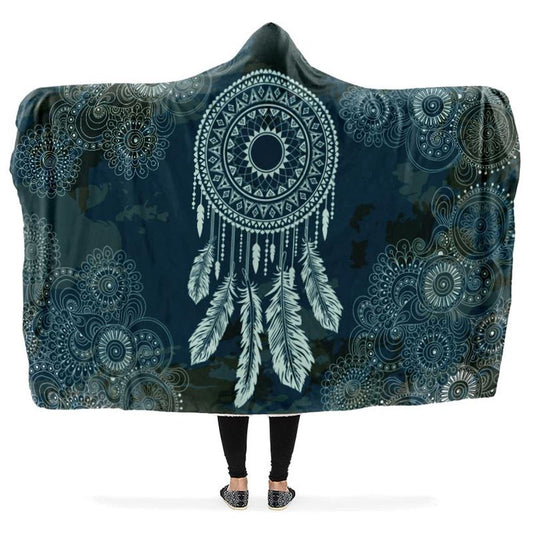 Powerful Dream Catcher Hooded Blanket, Hippie Hooded Blanket, In Style Mandala, Hippie, Cozy Vibes, Mandala Gift