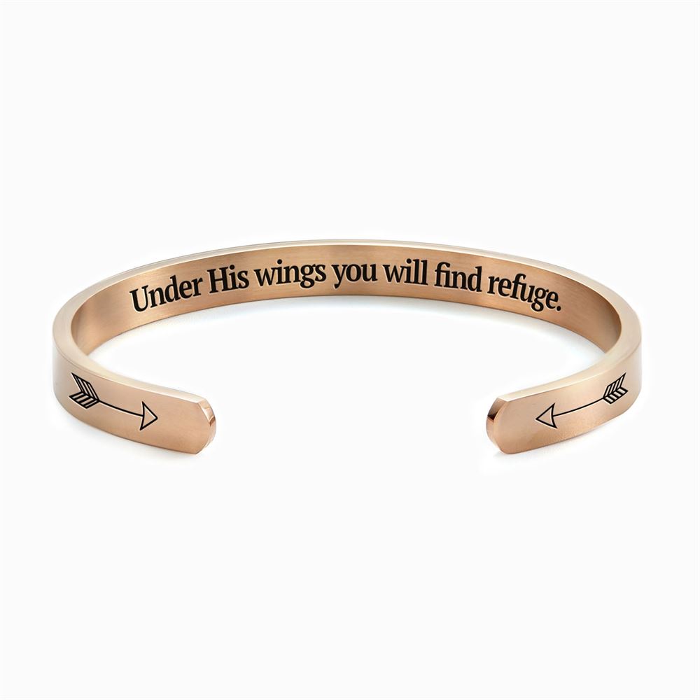 Psalm 914 Cuff Bracelet, Christian Bracelet For Women, Bible Jewelry, Inspirational Gifts