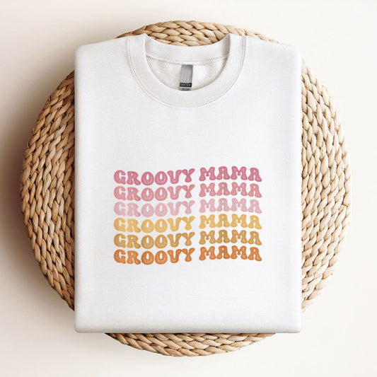 Retro Groovy Hippie Mama Matching Family Mothers Day Sweatshirt, Mother's Day Sweatshirt, Mommy Shirt