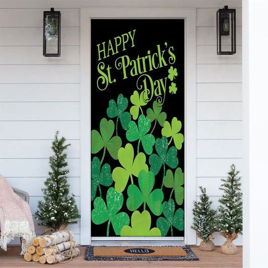 Shamrocks Clovers Door Cover, St Patrick's Day Door Cover, St Patrick's Day Door Decor, Irish Decor