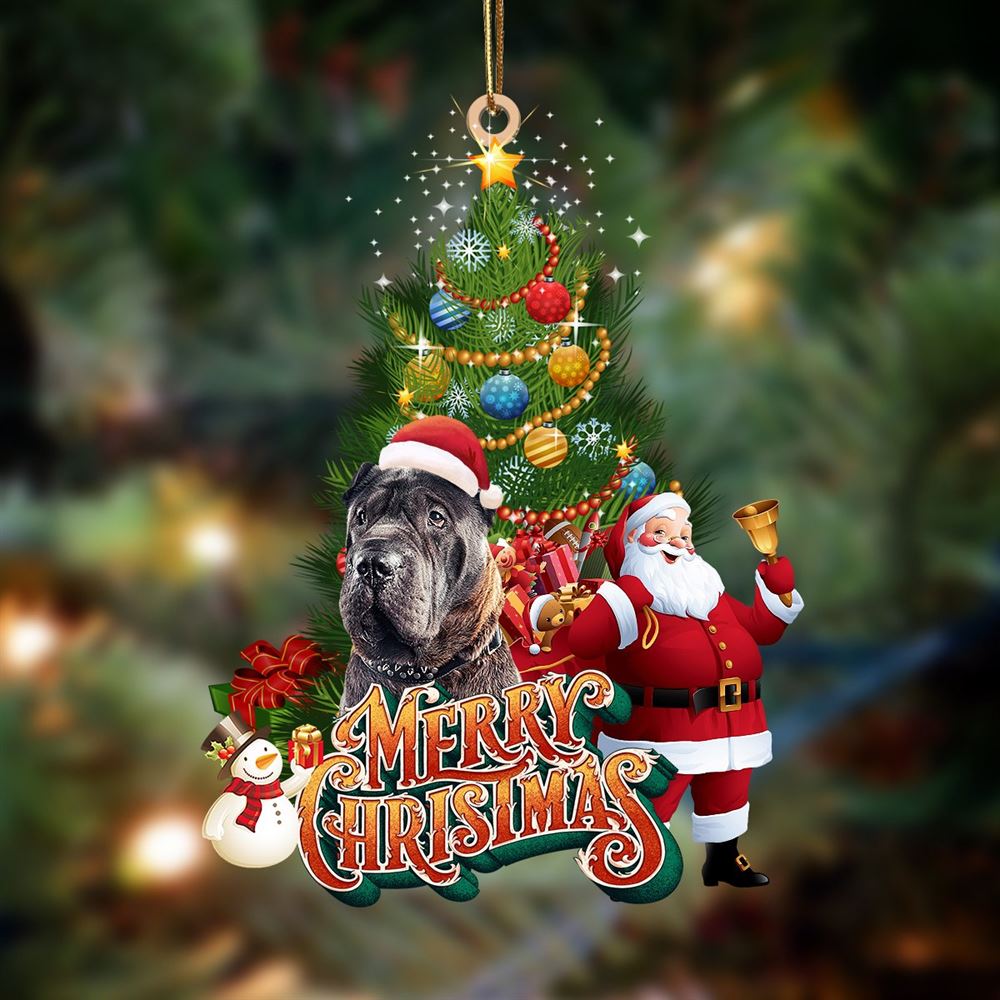 Shar Pei Christmas Tree&Dog Hanging Ornament, Christmas Tree Decoration, Car Ornament Accessories, Christmas Ornaments 2023