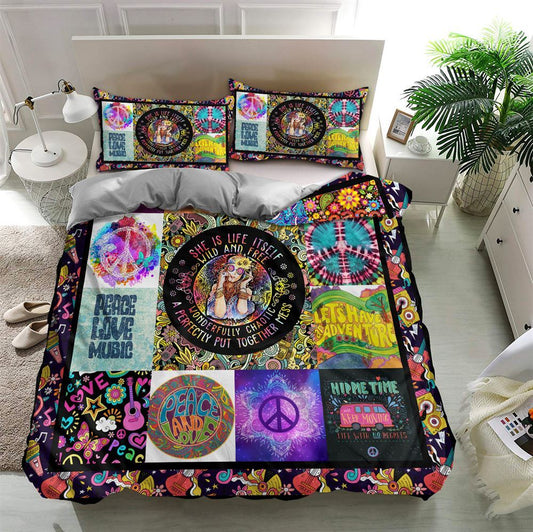 She Is Life Itself Wild And Free Quilt Bedding Set, Boho Bedding Set, Soft Comfortable Quilt, Hippie Home Decor