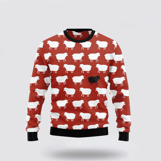 Sheep Black And White Funny  Ugly Christmas Sweater For Men And Women, Farm Ugly Sweater, Christmas Fashion Winter