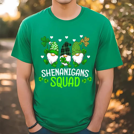 Shenanigans Squad Gnomes Patrick's Day T-Shirt, St Patrick's Day T shirt, St Paddys Day T Shirt, Shamrock Tee