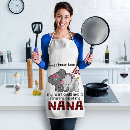 Someone Called Me Nana Elephants Cute Mothers Day Apron, Mother's Day Apron, Funny Cooking Apron For Mom