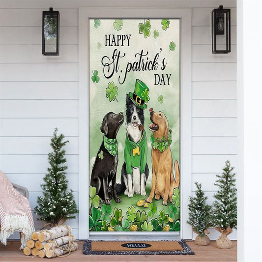St Patrick's Day Dog Door Cover, Gift For Dog Lover, St Patrick's Day Door Cover, St Patrick's Day Door Decor, Irish Decor