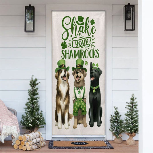 St Patrick's Day Dog Door Cover, Shake Your Shamrocks, St Patrick's Day Door Cover, St Patrick's Day Door Decor, Irish Decor