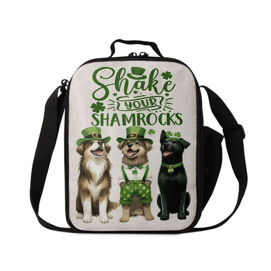 St Patrick's Day Dog Lunch Bag, Shake Your Shamrocks, St Patrick's Day Lunch Box, St Patrick's Day Gift