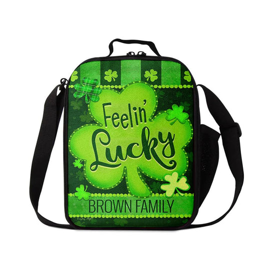 St Patrick's Day Feelin' Lucky Personalized Lunch Bag, St Patrick's Day Lunch Box, St Patrick's Day Gift