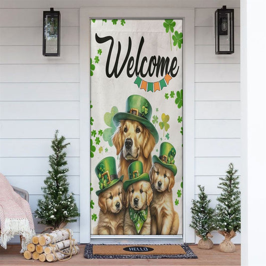 St Patrick's Day Golden Retriever Door Cover, St Patrick's Day Dog Door Cover, St Patrick's Day Door Cover, St Patrick's Day Door Decor, Irish Decor