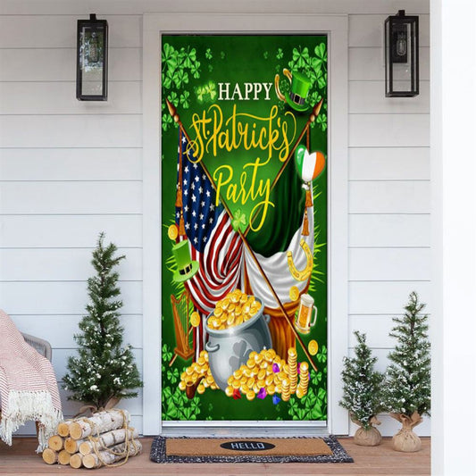 St Patrick's Day Irish American Door Cover, St Patrick's Day Door Cover, St Patrick's Day Door Decor, Irish Decor