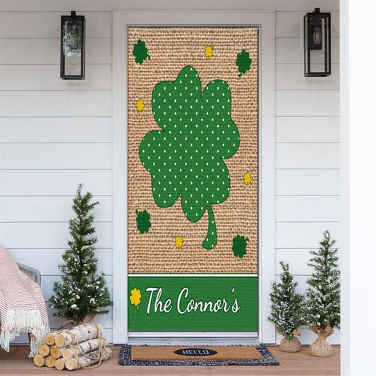St Patrick's Day Printed Burlap Welcome Personalized Door Cover, St Patrick's Day Door Cover, St Patrick's Day Door Decor, Irish Decor