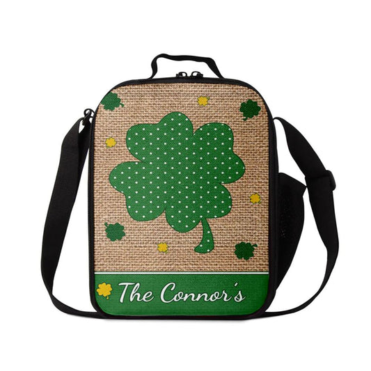 St Patrick's Day Printed Burlap Welcome Personalized Lunch Bag, St Patrick's Day Lunch Box, St Patrick's Day Gift