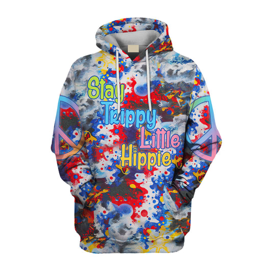 Stay Trippy Little Hippie Colorful All Over Print 3D Hoodie For Men And Women, Hippie Gifts, Hippie Hoodie, Hippie Clothes