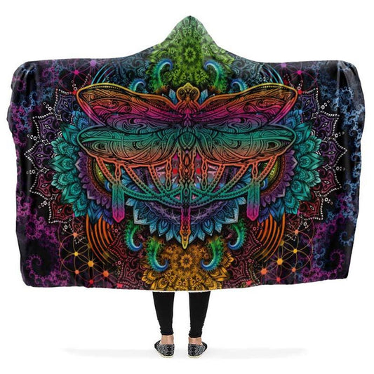 Super Dragonfly Hooded Blanket, Hippie Hooded Blanket, In Style Mandala, Hippie, Cozy Vibes, Mandala Gift