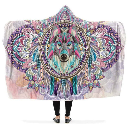Super Wolf Hooded Blanket, Hippie Hooded Blanket, In Style Mandala, Hippie, Cozy Vibes, Mandala Gift