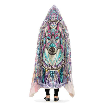 Super Wolf Hooded Blanket, Hippie Hooded Blanket, In Style Mandala, Hippie, Cozy Vibes, Mandala Gift