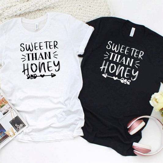 Sweeter Than Honey Matching Outfits For Couples, Couple T Shirts, Valentine T-Shirt, Valentine Day Gift
