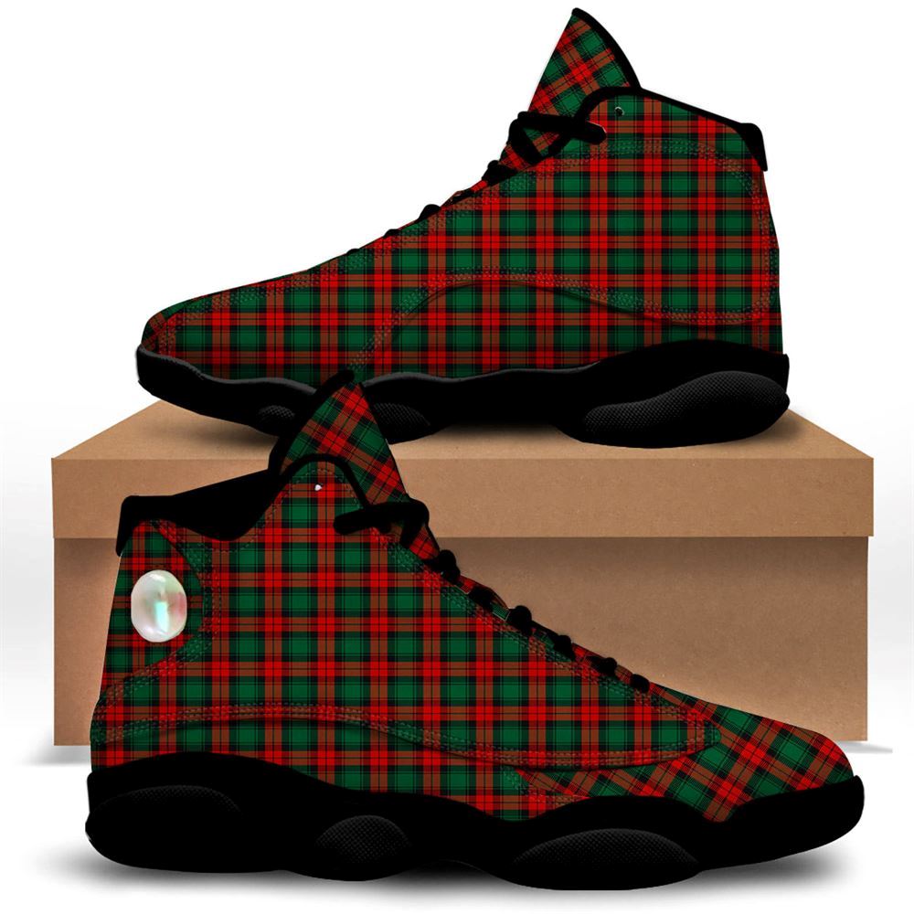 Tartan Christmas Print Pattern Jd13 Shoes For Men & Women, Christmas Basketball Shoes, Gift Christmas Shoes, Winter Fashion Shoes