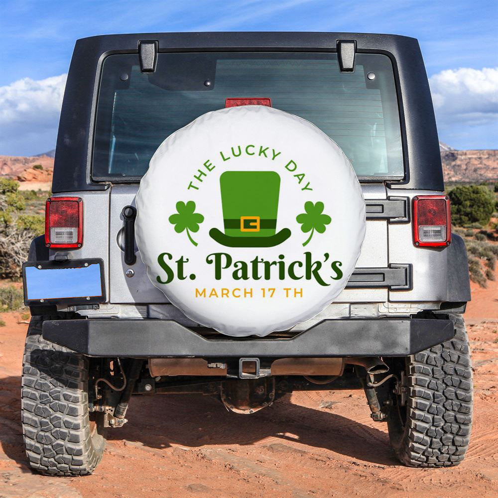 The Lucky St Patrick Day Get Some Luck Car Tire Cover, St Patrick's Day Car Tire Cover, Shamrock Spare Tire Cover Wrangler