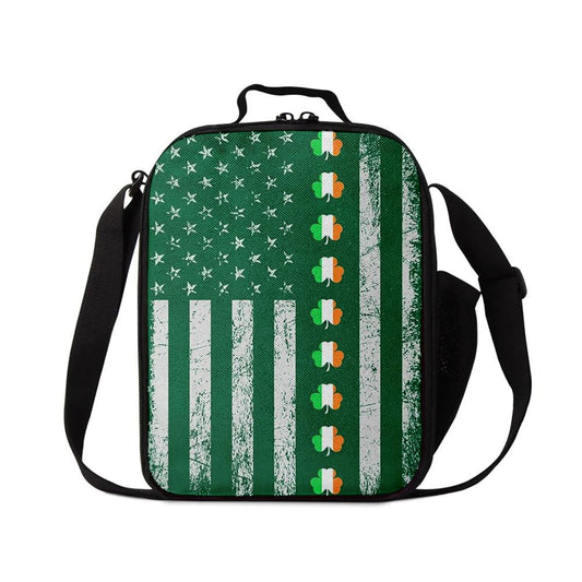 Three Clover Lucky American Lunch Bag, St Patrick's Day Lunch Box, St Patrick's Day Gift