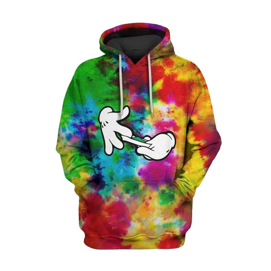 Tie Dye Hands All Over Print 3D Hoodie For Men And Women, Hippie Gifts, Hippie Hoodie, Hippie Clothes