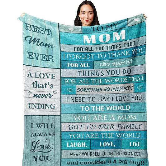 To My Mom Blanket From Daughter Son Mom Gifts Mom Gifts Best Mom Gifts for Mother's Day Valentine's Day, Valentine Blanket