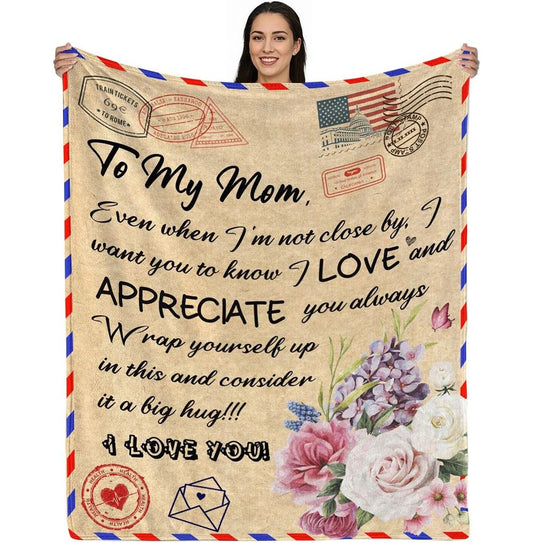To My Mom Blankets, Gifts for Mom, Blanket for Mom Thanksgiving Valentines Day Gifts, Valentine Blanket