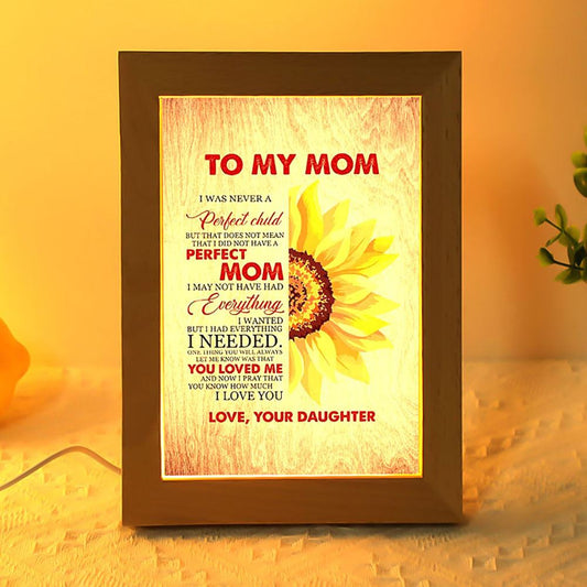 To My Mom You Know How Much I Love You Frame Lamp, Mother's Day Frame Lamp, Led Lamp For Mom, Mother's Day Gift