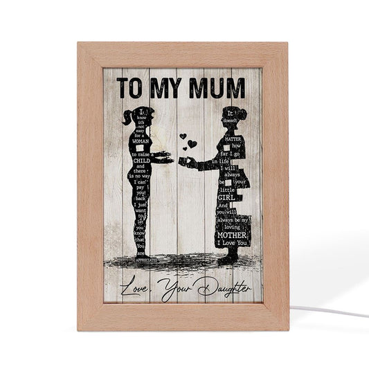 To My Mum Frame Lamps, Mother's Day Frame Lamp, Led Lamp For Mom, Mother's Day Gift