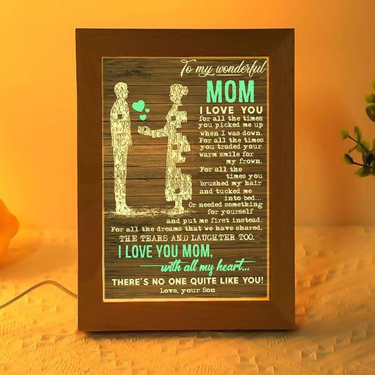To My Wonderful Frame Lamp, Mother's Day Frame Lamp, Led Lamp For Mom, Mother's Day Gift