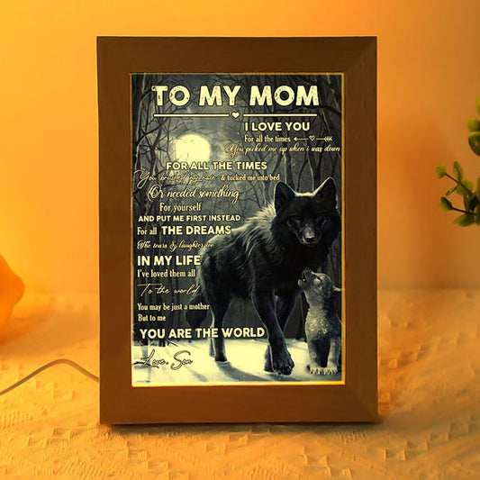 To The World You Maybe Just A Mother Frame Lamp, Mother's Day Frame Lamp, Led Lamp For Mom, Mother's Day Gift