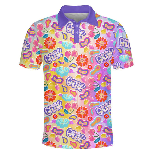 Tranquil Tie Dye Elegance Hippie Polo Shirt For Men And Women, Hippie Polo Shirt, Unique Gift For Friend, Hippie Hand Dyed