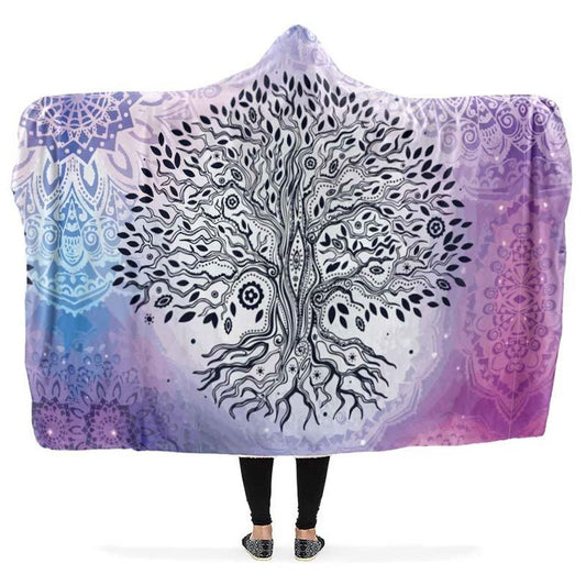 Tree Of Life Hooded Blanket, Hippie Hooded Blanket, In Style Mandala, Hippie, Cozy Vibes, Mandala Gift