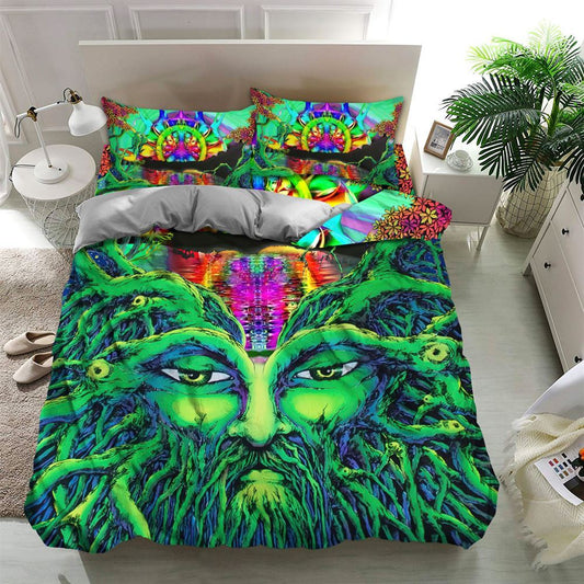 Tree Of Life Soul Quilt Bedding Set, Boho Bedding Set, Soft Comfortable Quilt, Hippie Home Decor