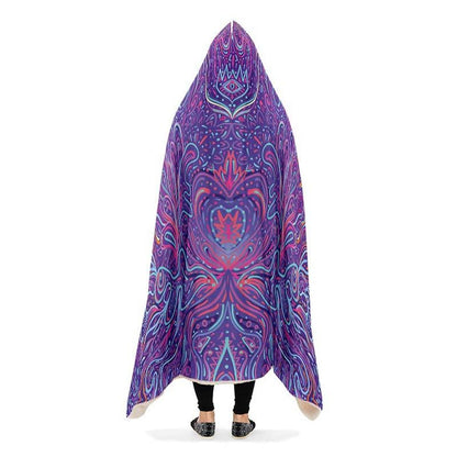 Trippy In Purple Hooded Blanket, Hippie Hooded Blanket, In Style Mandala, Hippie, Cozy Vibes, Mandala Gift