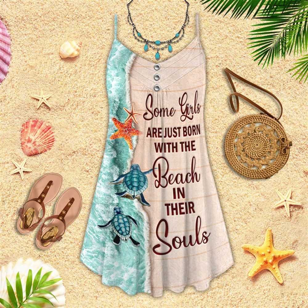 Turtle Beach Soul Spaghetti Strap Summer Dress For Women On Beach Vacation, Hippie Dress, Hippie Beach Outfit