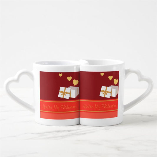 Valentine Everyday, Now & Forever Coffee Heart shaped Mug Set, Coffee Mugs For Couples, Valentine Mugs, Valentine Gift