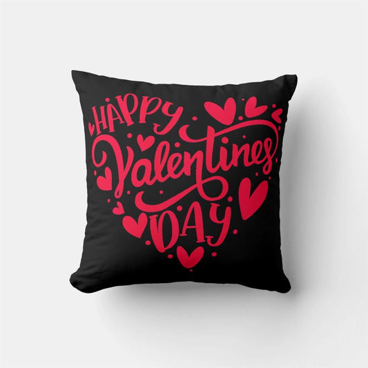 Valentine Pillow, Happy Valentines Day Valentine Heart Shape Throw Pillow, Heart Throw Pillow, Valentines Day Decor