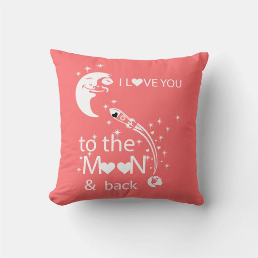 Valentine Pillow, I Love You To The Moon & Back Throw Pillow, Heart Throw Pillow, Valentines Day Decor