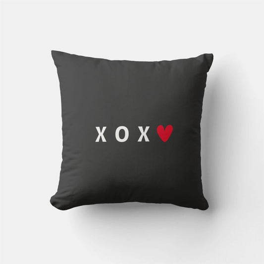 Valentine Pillow, Xoxo Valentines Day Couple Throw Pillow, Heart Throw Pillow, Valentines Day Decor
