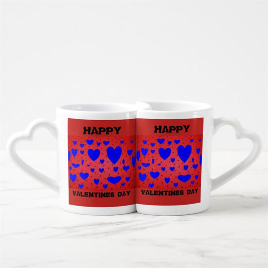 Valentines Day Heart Coffee Heart shaped Mug Set, Coffee Mugs For Couples, Valentine Mugs, Valentine Gift