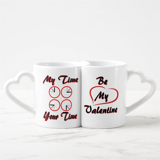 Valentines Day Heart shaped Mug Set, Coffee Mugs For Couples, Valentine Mugs, Valentine Gift