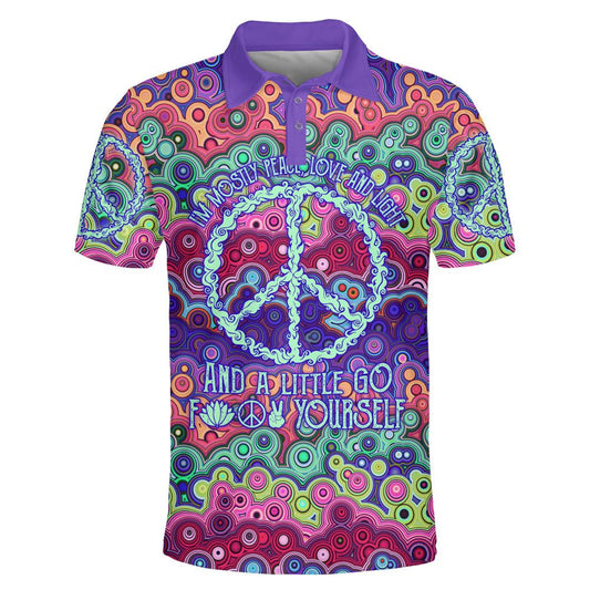 Vibrant Hippie Bliss Polo Shirt For Men And Women, Hippie Polo Shirt, Unique Gift For Friend, Hippie Hand Dyed