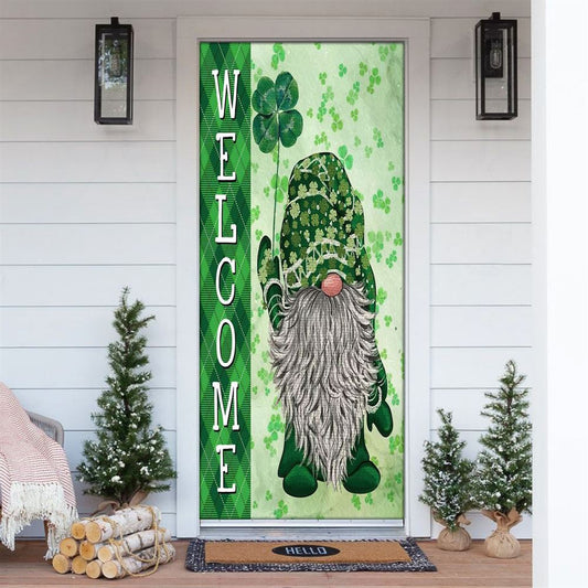 Vintage Green Gnome Door Cover, St Patrick's Day Door Cover, St Patrick's Day Door Decor, Irish Decor