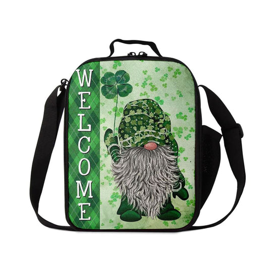 Vintage Green Gnome Lunch Bag, St Patrick's Day Lunch Box, St Patrick's Day Gift
