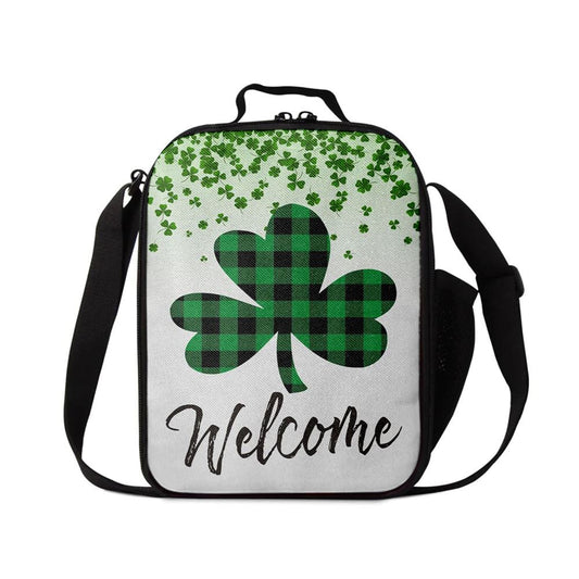 Welcome Lunch Bag, St Patrick's Day Lucky Shamrocks Lunch Bag, St Patrick's Day Lunch Box, St Patrick's Day Gift